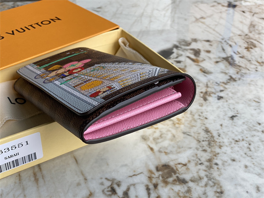 L.V Sarah Wallet Vivienne Holidays Damier Ebene Canvas N63551