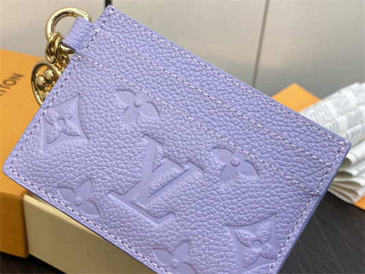 L.V Charms Card Holder Monogram Empreinte Lt Purple M82172