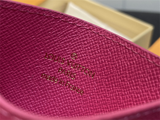 L.V Charms Card Holder Monogram Canvas Fuchsia M82739