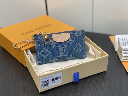 L.V Remix Key Pouch Monogram Denim M82961