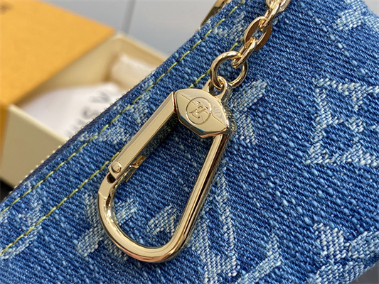 L.V Remix Key Pouch Monogram Denim M82961