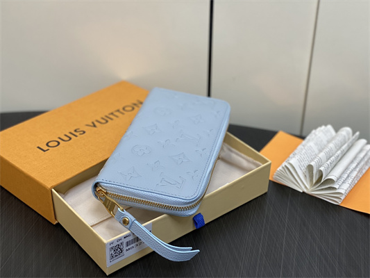L.V Zipper Wallet Monogram Empreinte Blue M83225