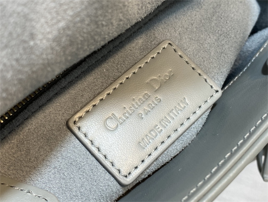 cd mini lady di.or bag cannage calfskin with Di*m*nd motif grey color