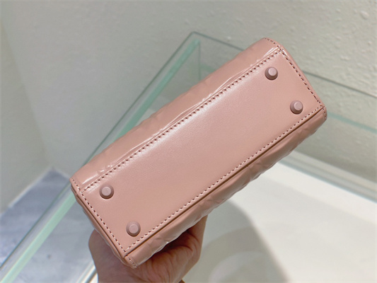 cd mini lady di.or bag cannage calfskin with Di*m*nd motif  pink