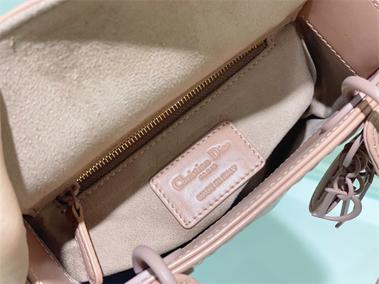 cd mini lady di.or bag cannage calfskin with Di*m*nd motif  pink