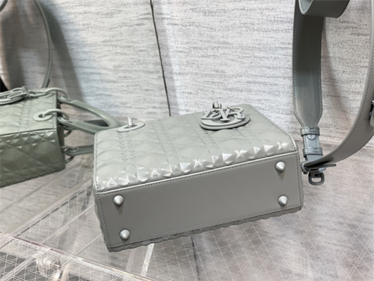 cd small lady di.or my abcd*or bag cannage calfskin with Di*m*nd motif grey