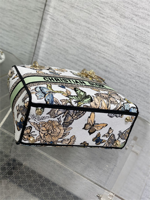 CD Medium Lady Di.or D-Lite Bag Toile de Jouy Mexico Embroidery White Multicolor