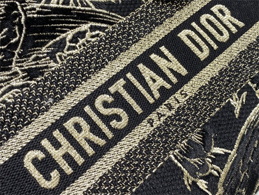 CD Medium Lady Di.or D-Lite Bag Jardin d’Hiver Embroidery Black