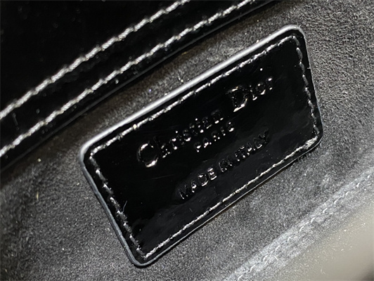 CD Lady D-Joy Micro Bag Patent Cannage Calfskin Gold Tone Metal Black