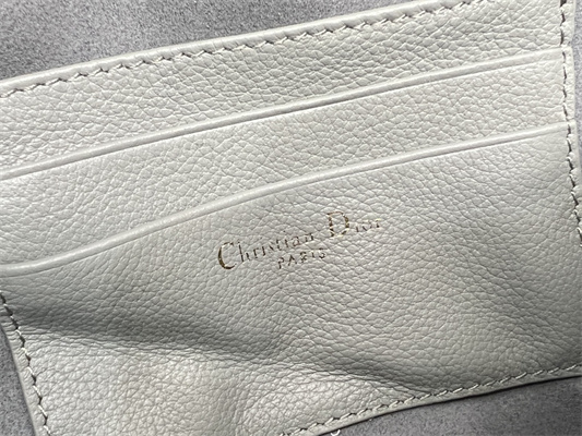 cd caro d-cosy mini bag S*pple cannage calfskin gold tone metal grey