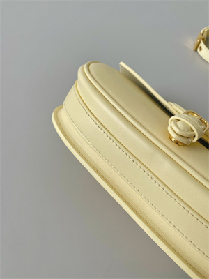 CD Di.or Bobby East-West Bag Box Calfskin Pale Yellow