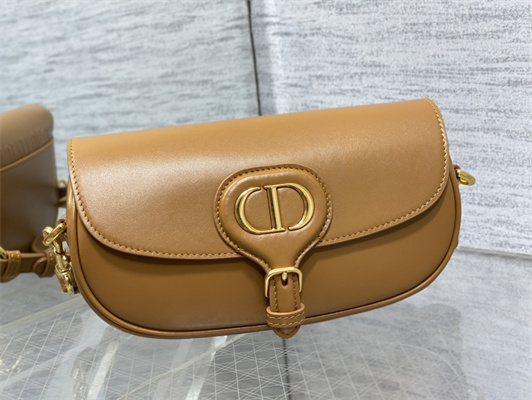 CD Di.or Bobby East-West Bag Box Calfskin Amber