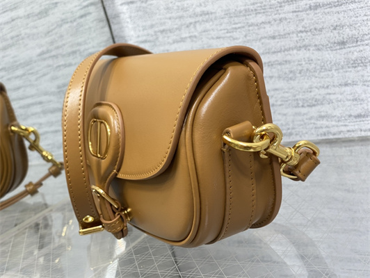 CD Di.or Bobby East-West Bag Box Calfskin Amber