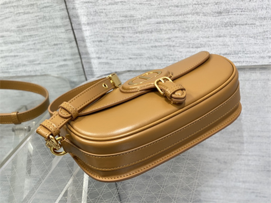 CD Di.or Bobby East-West Bag Box Calfskin Amber
