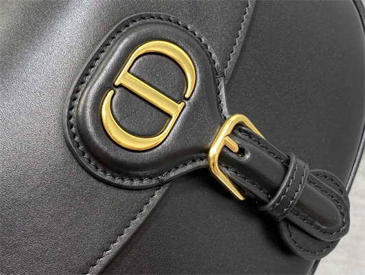 CD Medium Di.or Bobby Bag Box Calfskin Black