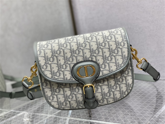CD Medium Di.or Bobby Bag Grey Oblique Jacquard
