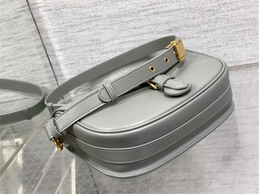 CD Medium Di.or Bobby Bag Box Calfskin Stone Grey