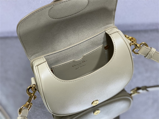 CD Small Di.or Bobby Bag Box Calfskin Sand-Colored