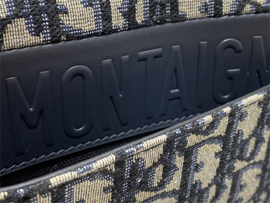 CD Small 30 Montaigne Avenue Bag Blue Oblique Jacquard