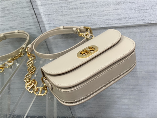 CD Small 30 Montaigne Avenue Bag Box Calfskin Beige