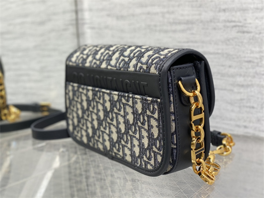 CD 30 Montaigne Avenue Bag Blue Oblique Jacquard