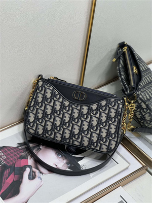 CD HOBO Avenue Bag Blue Oblique Jacquard