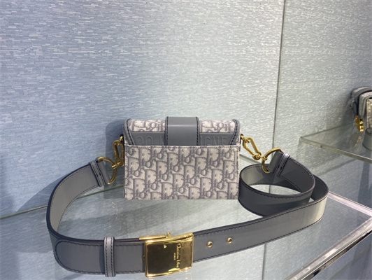 CD 30 Montaigne Box Bag Grey Oblique Jacquard