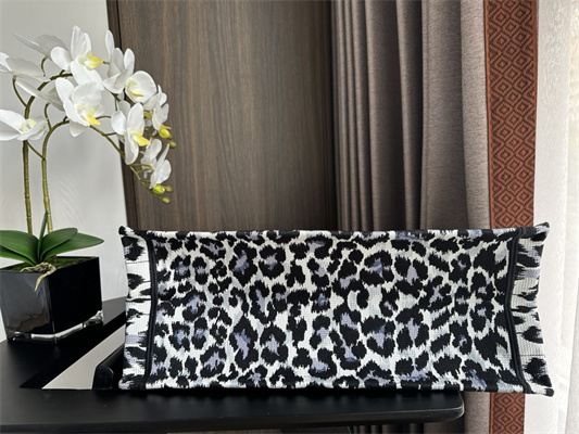 CD Large Book Tote Black Multicolor Mizza Embroidery