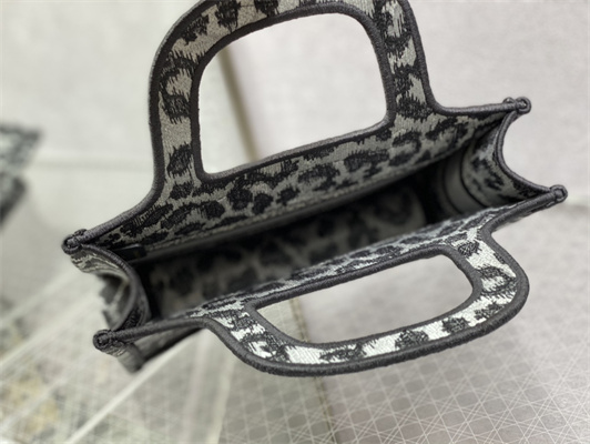 CD Mini Book Tote Black Multicolor Mizza Embroidery