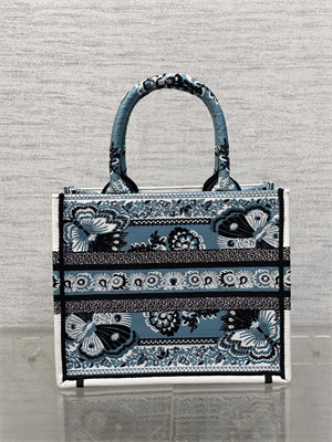 CD Small Book Tote Butterfly Bandana Embroidery Blue Multicolor