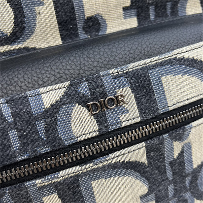 Di.or Rider Backpack Beige and Black Maxi Oblique Jacquard