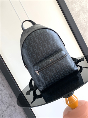 di.or rider backpack black cd Di*m*nd canvas and smooth calfskin