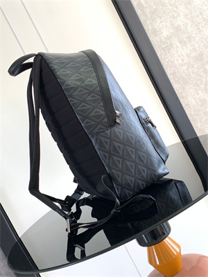 di.or rider backpack black cd Di*m*nd canvas and smooth calfskin