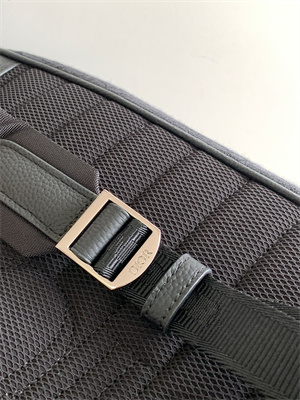 Di.or Saddle Backpack Black Oblique Jacquard and Grained Calfskin