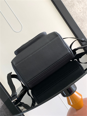 Di.or Saddle Backpack Black Grained Calfskin