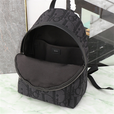 Di.or Rider Backpack Black Maxi Oblique Jacquard