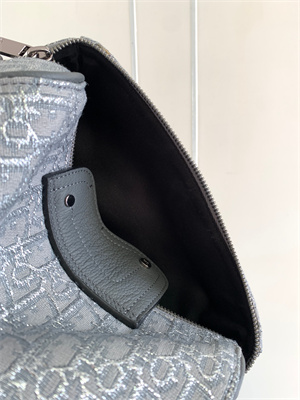 Di.or Lingot 22 Shoulder Bag Grey Oblique Jacquard