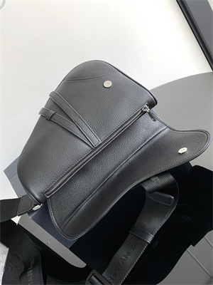 Di.or Saddle Bag Black Grained Calfskin