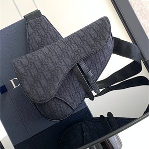 Di.or Saddle Bag Black Oblique Jacquard