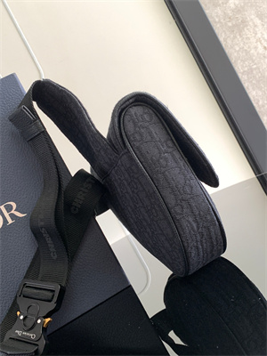 Di.or Saddle Bag Black Oblique Jacquard