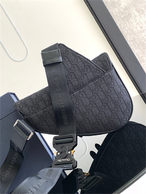 Di.or Saddle Bag Black Oblique Jacquard