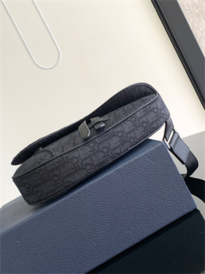 Di.or Saddle Bag Black Oblique Jacquard