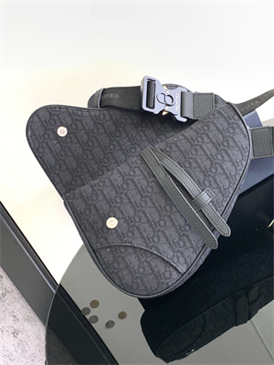 Di.or Saddle Bag Black Oblique Jacquard