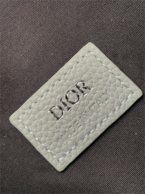 Di.or Saddle Bag Grey Grained Calfskin With Di.or Printing