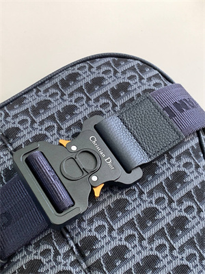 Di.or Saddle Bag Denim Blue Oblique Jacquard