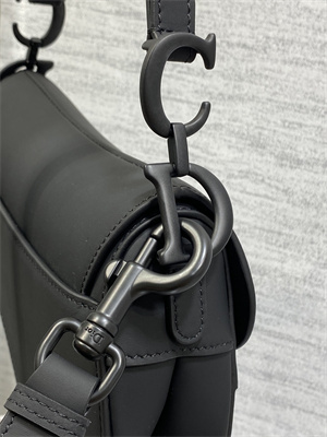 CD Mini Saddle Bag Ultramatte Calfskin Black Color