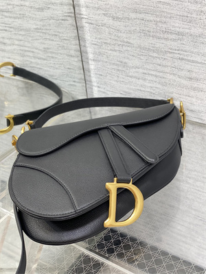 CD Saddle Bag Grained Calfskin Black Color