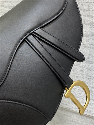 CD Saddle Bag Smooth Calfskin Black Color