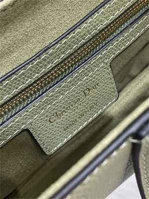 CD Saddle Bag Grained Calfskin Lt Green Color