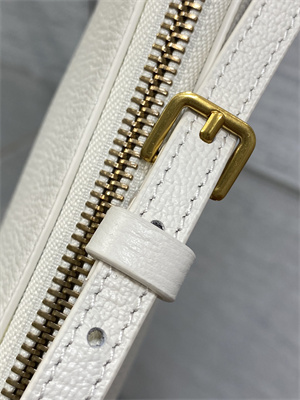 CD Saddle Shoulder Pouch Goatskin Latte Color